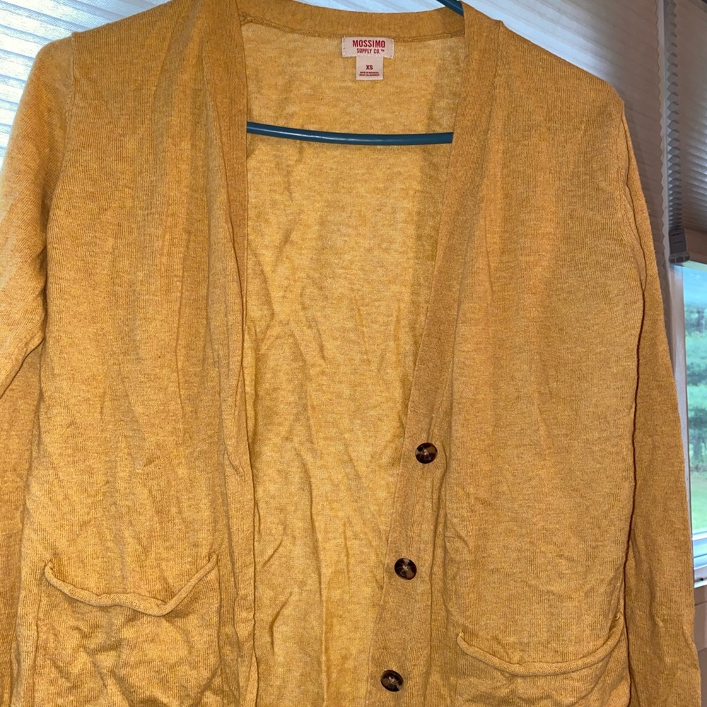 Mustard yellow cardigan